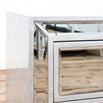 Argenti Silver Leaf Mirrored 3 Drawer Bedside Chest (48 x 35 x 65cm)