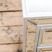 Argenti Silver Leaf Mirrored 3 Drawer Bedside Chest (48 x 35 x 65cm)