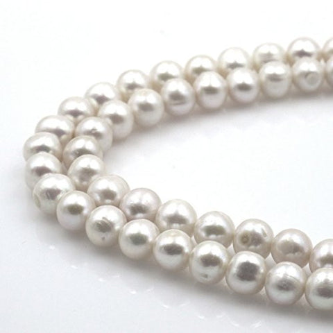 BRCbeads Gorgeous Natural Fresh Water Pearl Gemstone Round Loose Beads 10~11mm Approxi 15.5 inch 38pcs 1 Strand per Bag for Jewelry Making