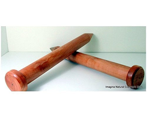 Jumbo Giant Thickness Chilean Rauli Wooden Knitting Needles Chunky Custom 50mm wide x 90cm - Imagina Natural