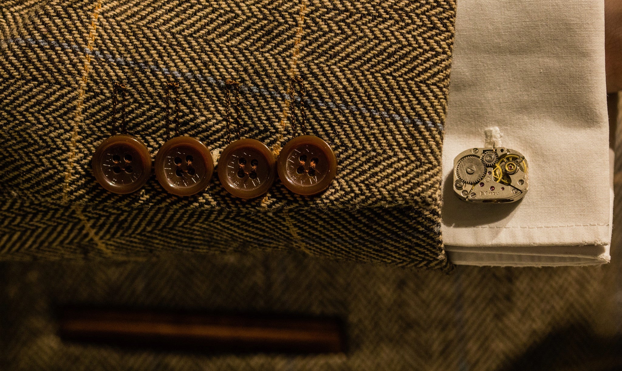 Rectangular Watch Movement Cuff Links