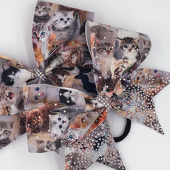 Kitty Sparkles Cheer Bow - Bling Bow Love - 4