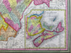 Lower Canada East Quebec Montreal St. Lawrence 1850 old Cowperthwait map