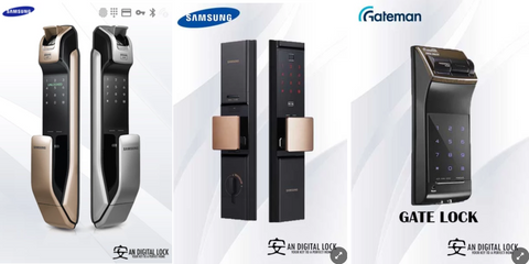 Samsung Push-pull Digital Lock Series & Gateman Gate Lock by AN Digital Lock