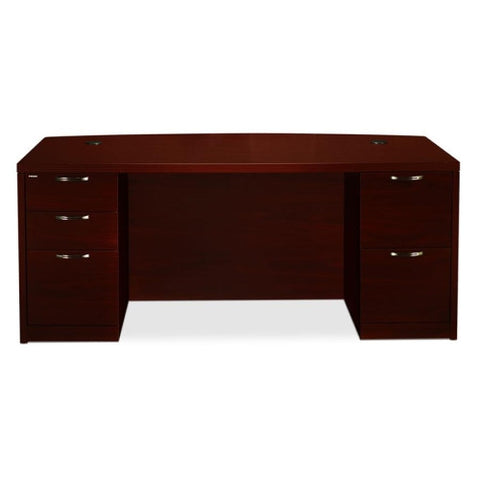 HON Valido 11500 Series Double Bow Top Pedestal Desk HON115899AFNN, Mahogany (UPC:752856648089)