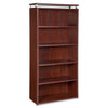 Lorell Five-shelf Bookcase for Ascent and Concordia Series in Mahogany