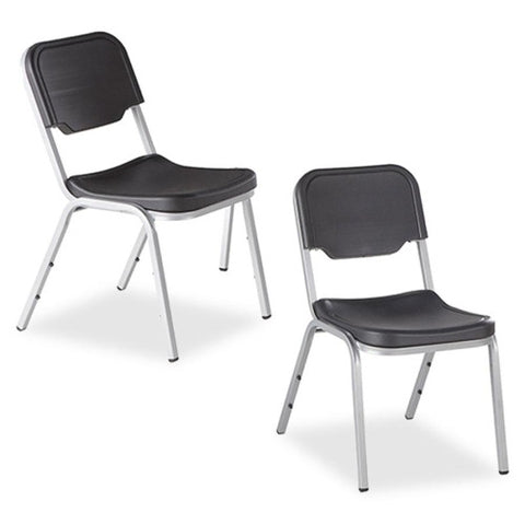 Iceberg Rough 'N Ready Stack Chairs, 4-Pack ICE64111, Black (UPC:674785641118)