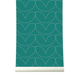Behang Hearts green - roomblush