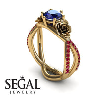 The Rose Power Blue Sapphire Ring- Abigail no. 7