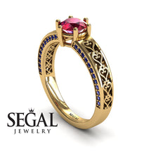 The Sparkling Hearts Ruby Ring- Caroline no. 4