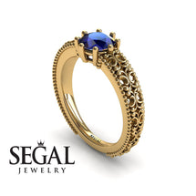 The Edwardian Arches Blue Sapphire Ring- Beatrice no. 7