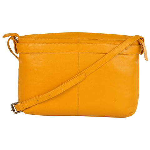 Chelsea Genuine Leather Women Mustard Crossbody Bag