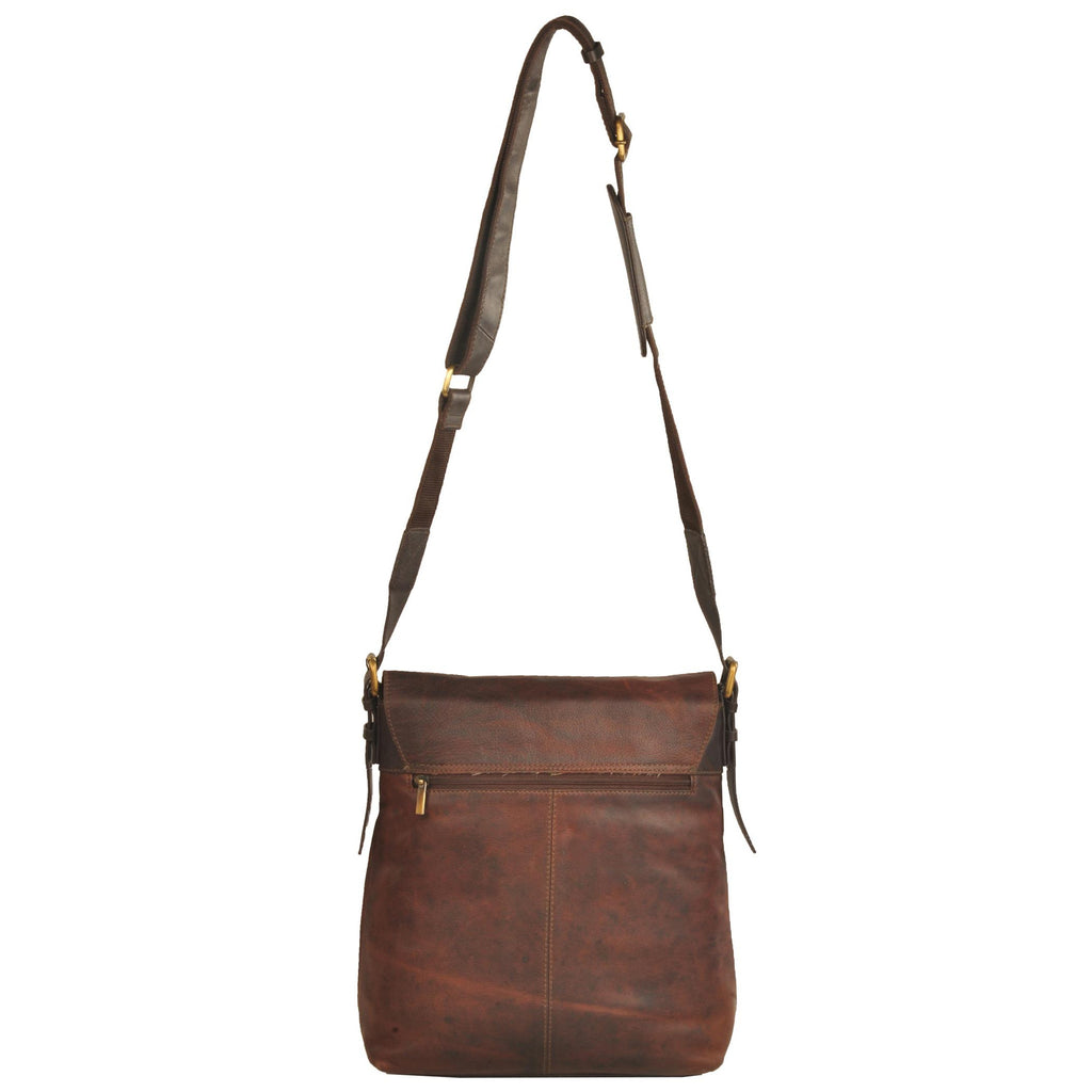 Bradley Genuine Leather Men Tan Brown Oily Messenger Bag