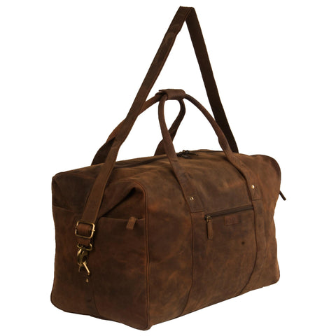 Yorker Genuine Leather Men Brown Oily Duffel Bag
