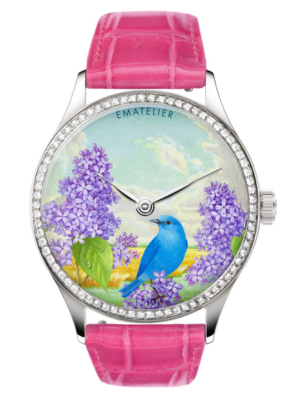 Lilacs and Bluebird