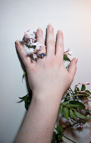 Atlantis ring - Size 7.5 - Labradorite - Ready to Send