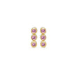 3 Pink Sapphire Mini Bezel Studs