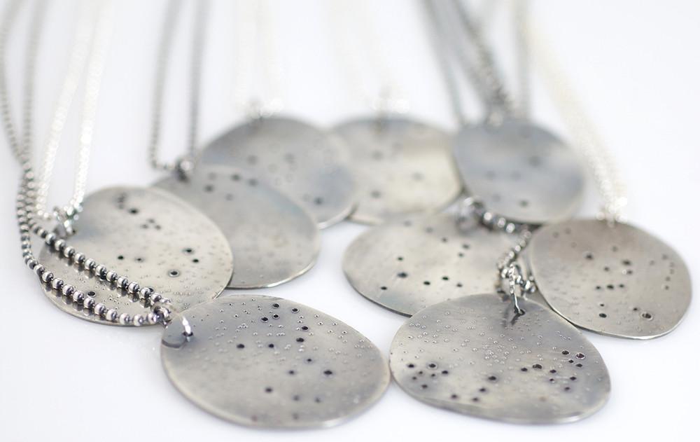 Aries Constellation Pendant in Sterling Silver - Ready to Ship - Beth Cyr Handmade Jewelry