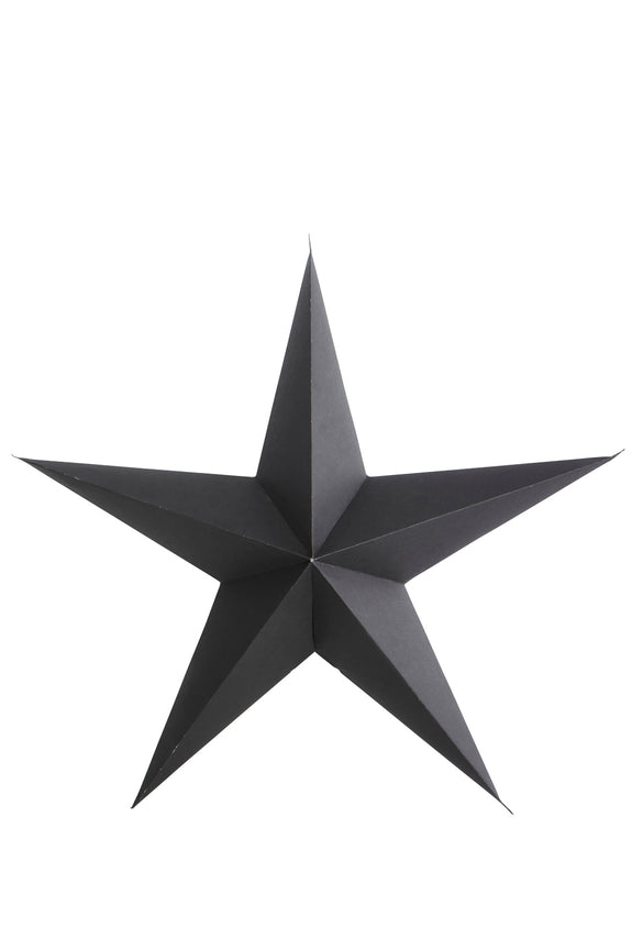 Black paper star 5 point 60cm