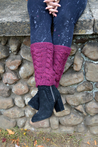 Knit Autumn Cable Legwarmers Pattern