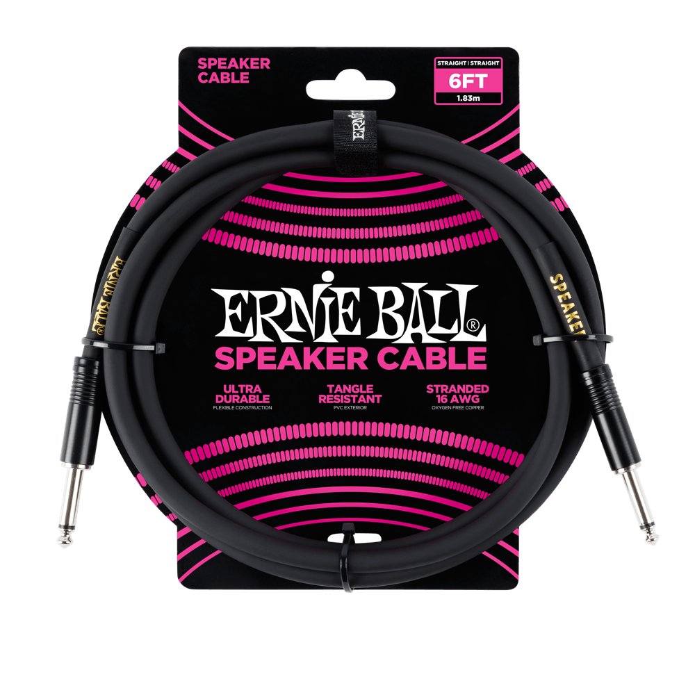 Ernie Ball 6ft. Speaker Cable - Black