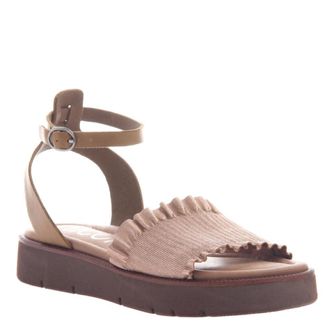 DELPHINE in BROWN LEATHER Heeled Sandals