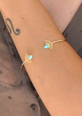 Destiny Boho Arrow Cutout Cuff Bracelet
