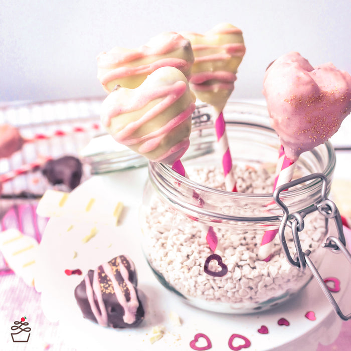 Rezept für Cake Pop Herzen | Sweet Kitçen | Wenig Carbs & Low Fat | Valentinstag | DIY | #eatingwithoutcheating