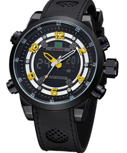 W-2 Men's Dual Display Multi-Function Sports Watch