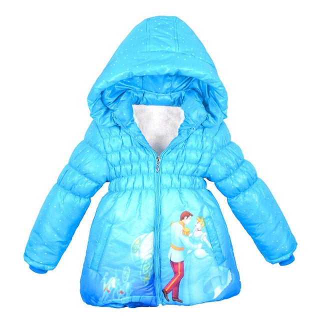 Winter Girls Jacket Cartoon Coat Cotton-Padded Girls Clothes Children's Clothing Coat Jacket For Girls Costume For kids Clothes