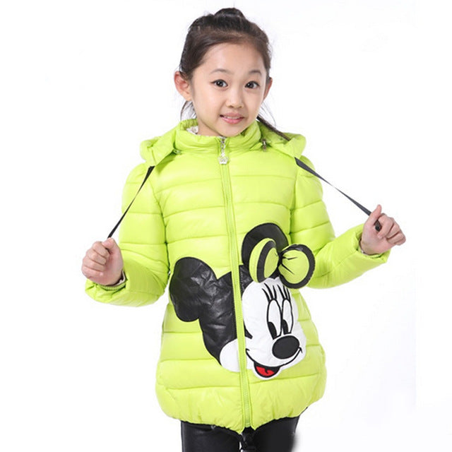 Winter Girls Jacket Cartoon Coat Cotton-Padded Girls Clothes Children's Clothing Coat Jacket For Girls Costume For kids Clothes