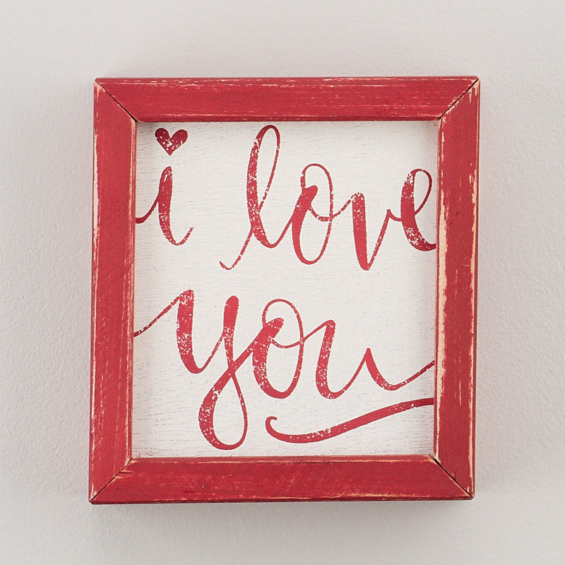 I Love You Framed Board