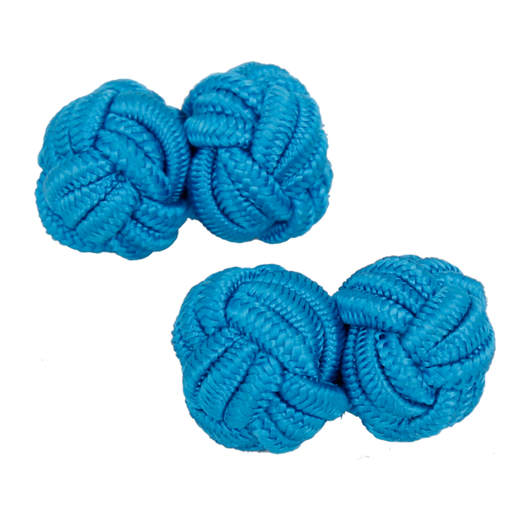 MANCUERNILLAS Nudo Tela Azul
