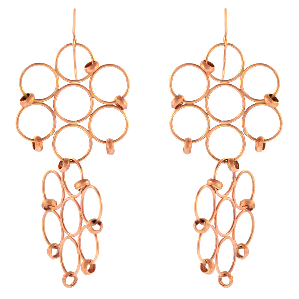 The Beaded Double Clover Loop Earring