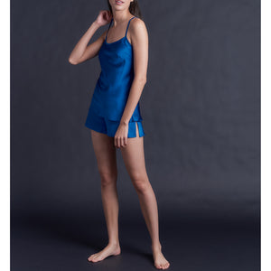 Bias Cut Knickers in Tanzanite Stretch Silk Charmeuse