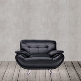 Black Bonded Leather Chair - 8021 Black