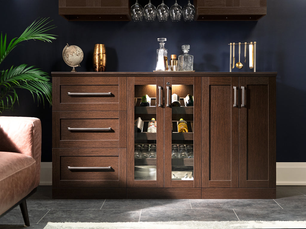 Home Bar 7 Piece Cabinet Set - 21"