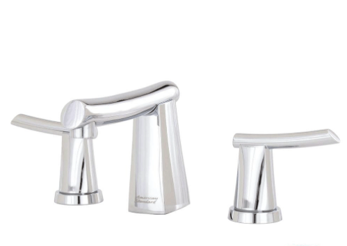 American Standard bathroom sink faucet Polished Chrome American Standard "Green Tea" Chrome Widespread Pull-Out Bathroom Faucet