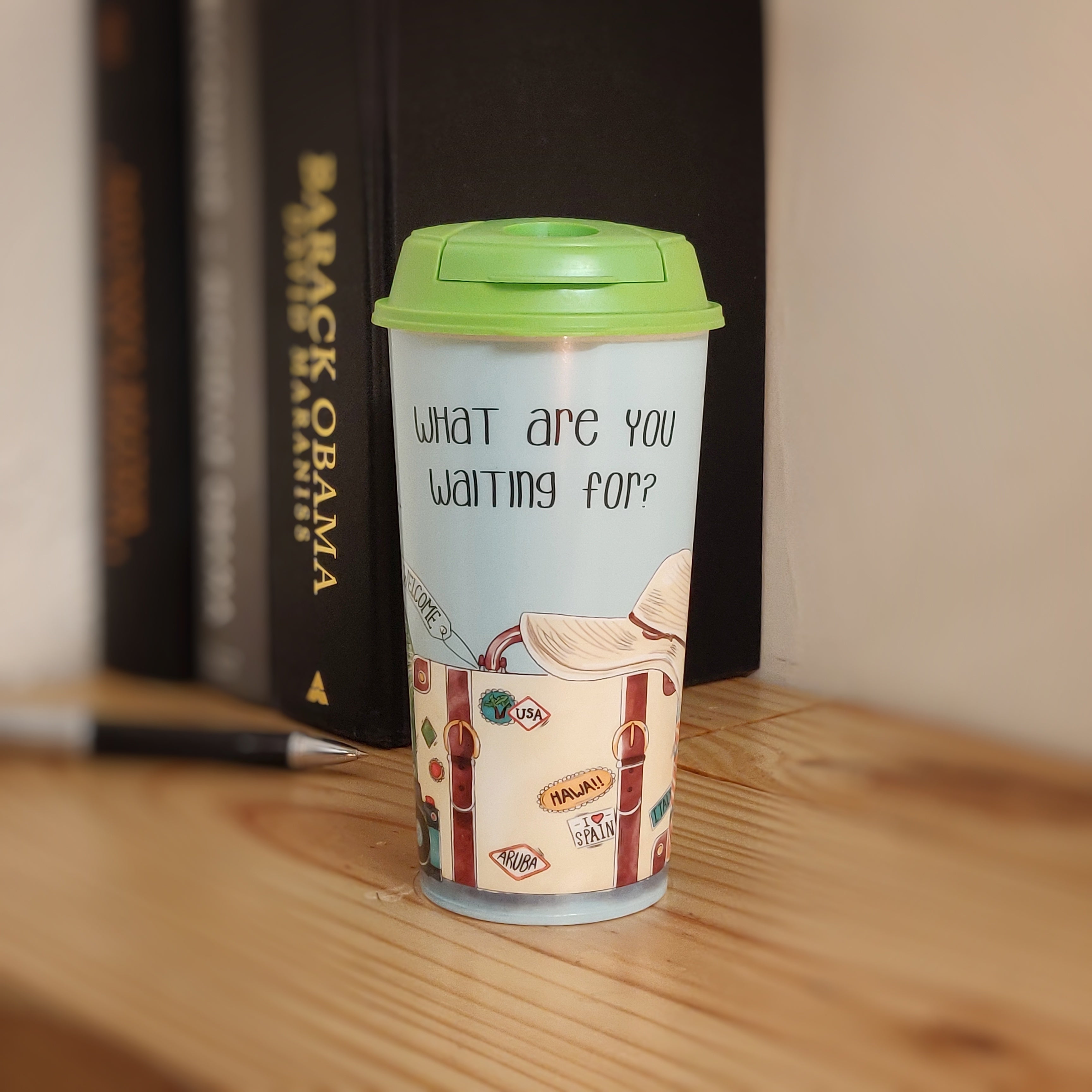 Designer Cup by Chirpy Cups with coffee & sipper lids, Food Safe, BPA Free, Recyclable - Travel