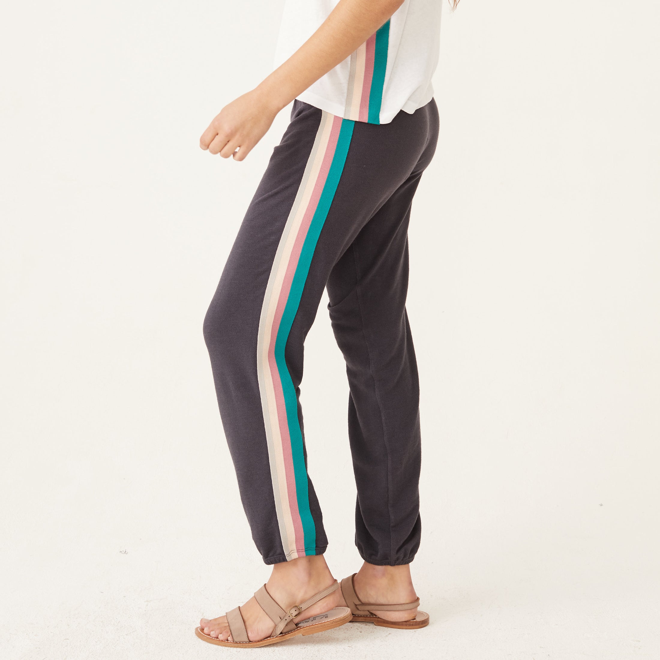 Supersoft Summer Stripe Elastic Waist Sweats