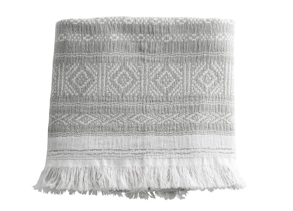 Ethnic Grey Cotton Throw - Tine K home - Nomad The Store