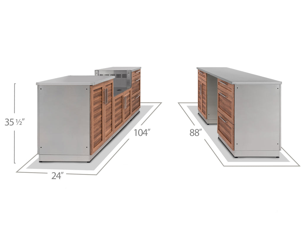 Grove / Include Countertops / 40" Grill Cabinet