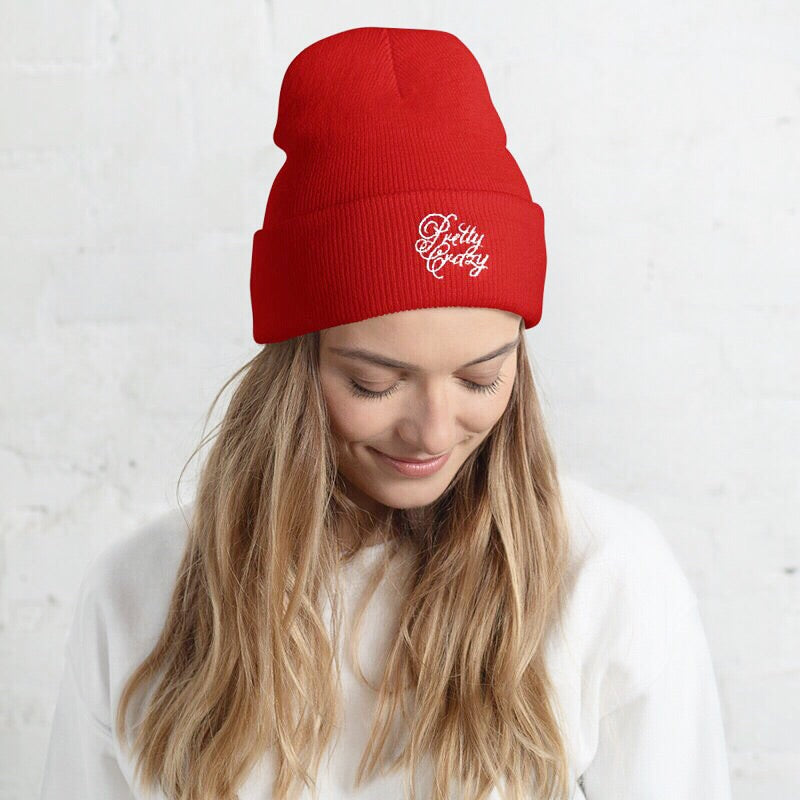 Pretty Crazy “Royal Font” Logo Unisex Cuffed Beanie - Pretty Crazy Co.