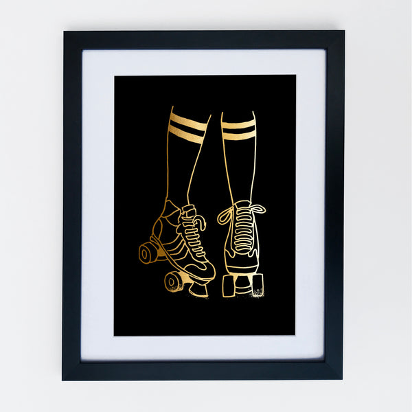 Roller Disco Print Black / Gold Limited Edition