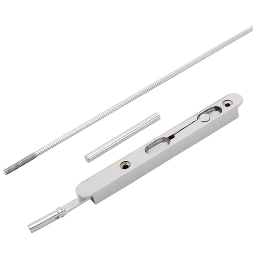 Image Of Extension Flush Bolt - 7 3/8 In. X 3/4 In. X 16 In. - Chrome Finish - Harney Hardware