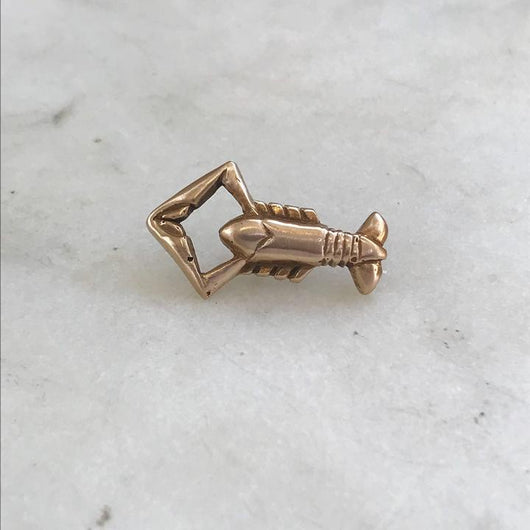 Mimosa Handcrafted Crawfish Lapel / Tie Pin