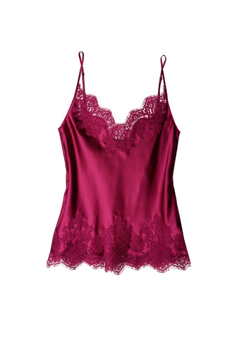 Tresor Imperiale Short Velvet Robe with Lace Insets in Royal Haze