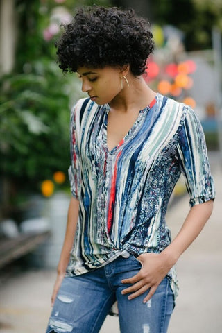 Longer Liberty Bell Mock Neck