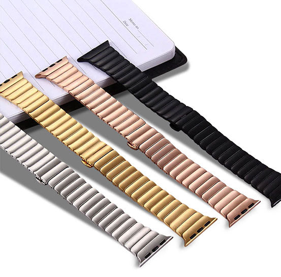 Steel Link Band for Apple Watch, Stainless Steel Bracelet Replacement Strap
