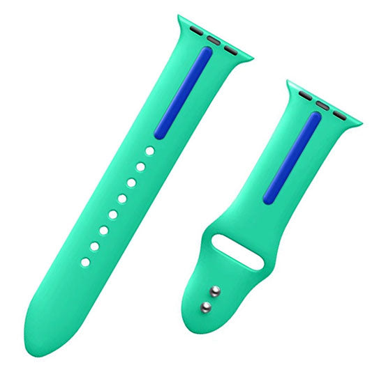 Dual-Tone Band for Apple Watch, Silicone Bracelet Replacement Strap